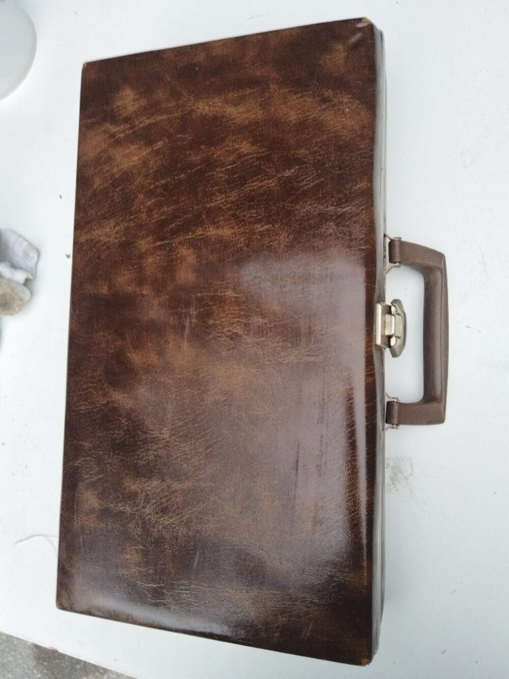 Vintage Faux Leather Cassette Tape Carrying Storage Case Briefcase Lot Tapes
